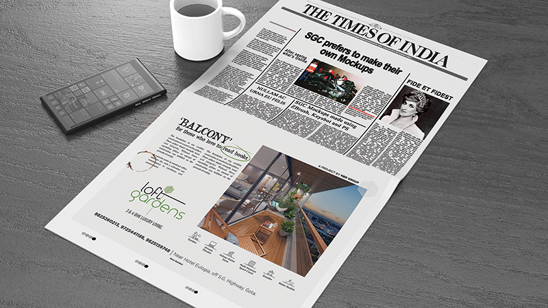 loft gardens newspaper ad