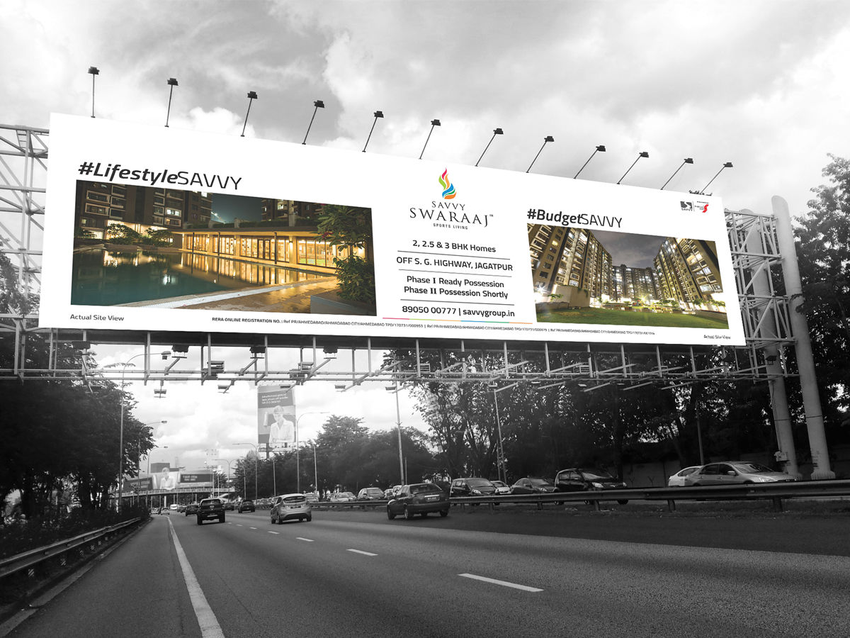 Savvy Swaraaj Onroad Hoarding