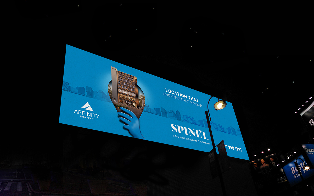 Spinel hoarding night view